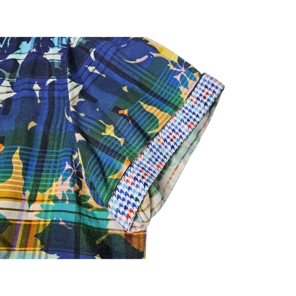 Robert Graham Cul De Sack Short Sleeve Shirt Men's XL Colorful Floral Tropical - Picture 6 of 13